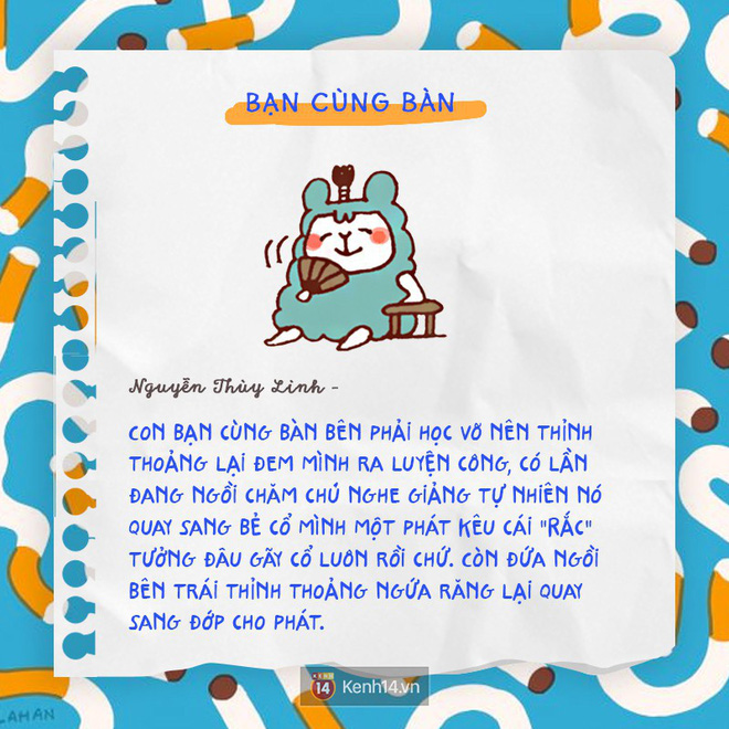 Chúng ta ai cũng có một đứa bạn cùng bàn hiền cứ như sư tử Hà Đông